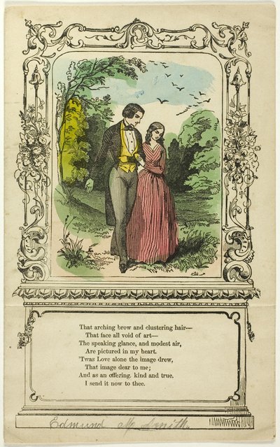Den buede bouillon og det klyngede hår (valentin) af Unknown artist
