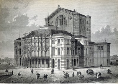 Bayreuth Model Theatre, bygget på initiativ af Richard Wagner og indviet i 1876 af Unknown artist