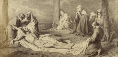 [Nedtagelsen fra korset af Paul Delaroche]. af Unknown artist