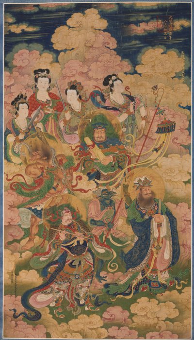 De otte værter af Deva, Naga og Yakshi af Unknown artist