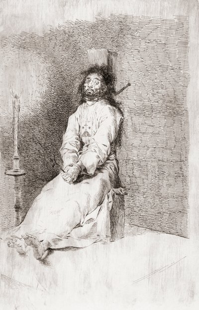 The Garrotted Man, ca. 1780 (radering) af Unknown artist