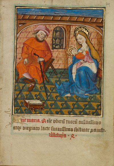 Den hellige familie i hjemmet af Unknown artist
