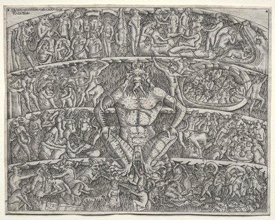 Infernoet ifølge Dante, efter fresken i Campo Santo i Pisa af Unknown artist