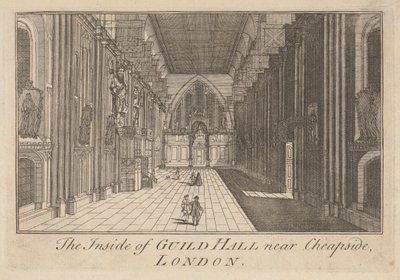 The Inside of Guild Hall nær Cheapside, London af Unknown artist