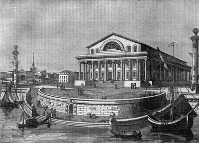 St. Petersburg-børsen (St. Petersburg) i Rusland i 1836. af Unknown artist