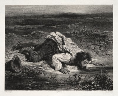 Den sårede Brigand af Unknown artist