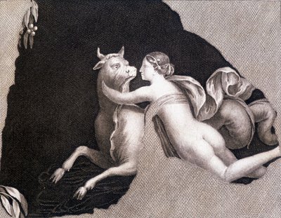 Bortførelsen af Europa - gravering af Unknown artist
