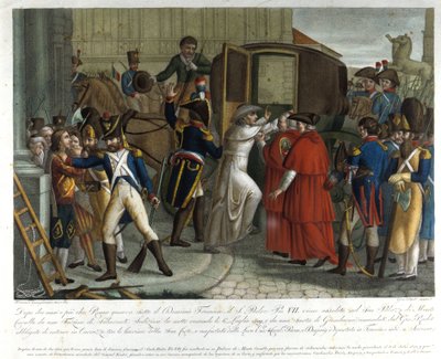 Anholdelsen af Pius VII (1742 - 1823) i Savona i 1809. af Unknown artist