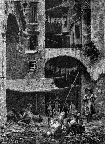 Koleraepidemien i Napoli i 1836. af Unknown artist