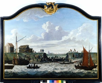 Moren til Zierikzee. Anonymt maleri fra det 18. århundrede. Zierikzee Wastenday Siloten, Duiveland af Unknown artist