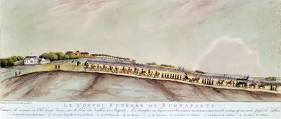 Begravelseskonvojen fra Bonaparte til St. Helene. 1821. af Unknown artist