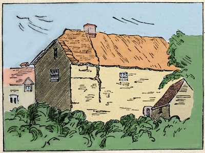 Hjemmet for Francis Drake (1540-1596), britisk opdagelsesrejsende og privatmand i Crowndale nær Tavistock. Det blev ødelagt i det 19. århundrede. af Unknown artist