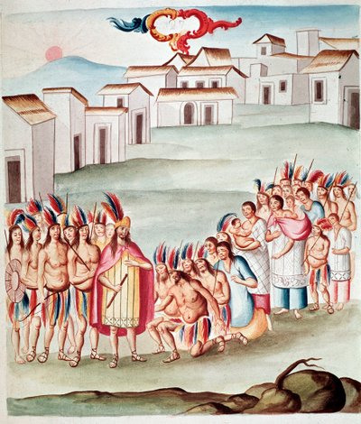 Kongen møder prinsen (Akvarel, ca. 1770-1780) af Unknown artist