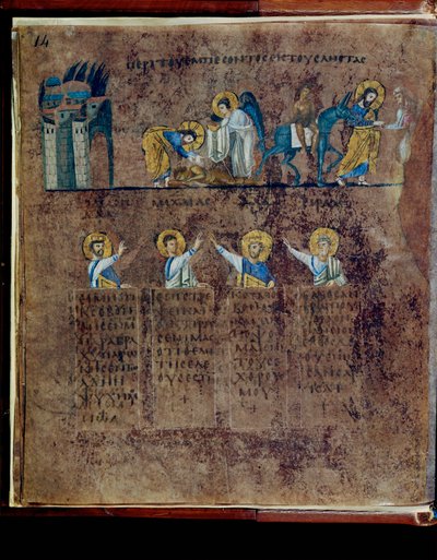 Den lilla Codex Rossanensis, 6. århundrede (manuskript) af Unknown artist