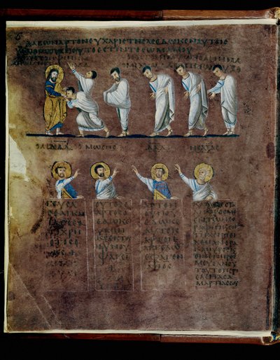 Den lilla Codex Rossanensis, 6. århundrede (manuskript) af Unknown artist