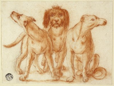 Tre Hunde af Unknown artist