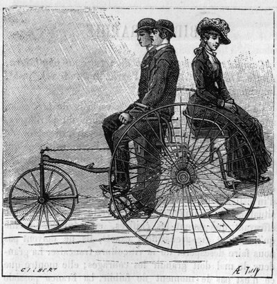 Trehjulede cykler på Stanley Club-udstillingen i London, England af Unknown artist