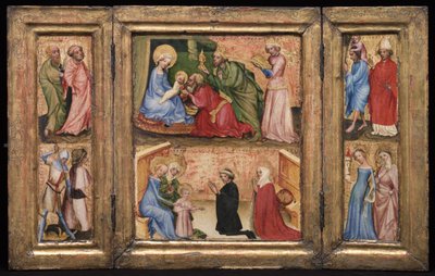 Triptykon med tilbedelse af vismændene af Unknown artist
