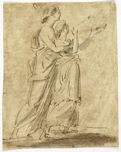 To klassiske kvindefigurer af Unknown artist