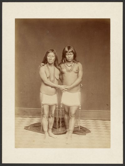 [To kvinder holder hinanden i hånden] af Unknown artist