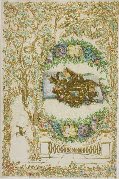 Valentine uden titel (kvinde i have) af Unknown artist