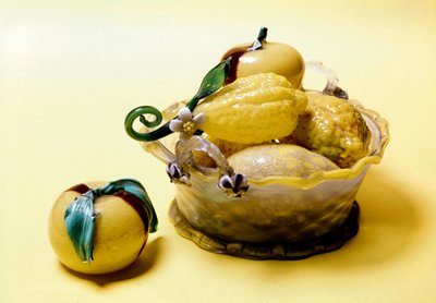 Venetiansk glas, frugtskål af Unknown artist