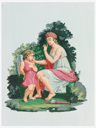 Venus formanende Amor af Unknown artist