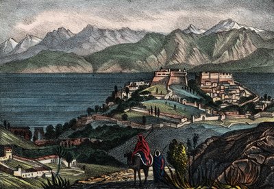 Udsigt over Candle og Atlas-kæden, by taget af general Trézel fra den franske hær i Afrika i 1833. I "" Storia d