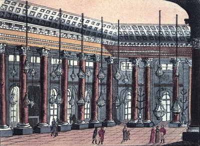 Udsigt over en ceremoniel sal af Schönbrunn Slot, tidligere residens for den østrigske kejserfamilie, gravering fra 1820 af Unknown artist