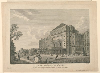 Udsigt over Operaen i Paris af Unknown artist