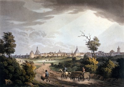 Udsigt over omgivelserne i byen Leipzig i Tyskland omkring 1820. af Unknown artist