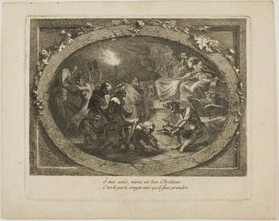 Voltaire ved en satanisk fest af Unknown artist