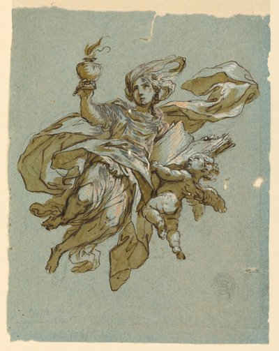 Vægmaleri med allegori om årvågenhed af Unknown artist
