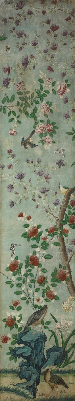 Vægpanel: Fugle og blomster af Unknown artist