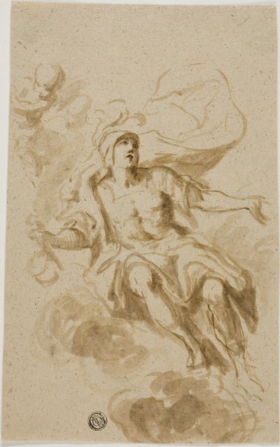 Kriger siddende på skyer af Unknown artist