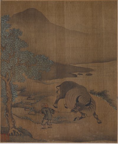 Vandbøffel og Herdboy af Unknown artist