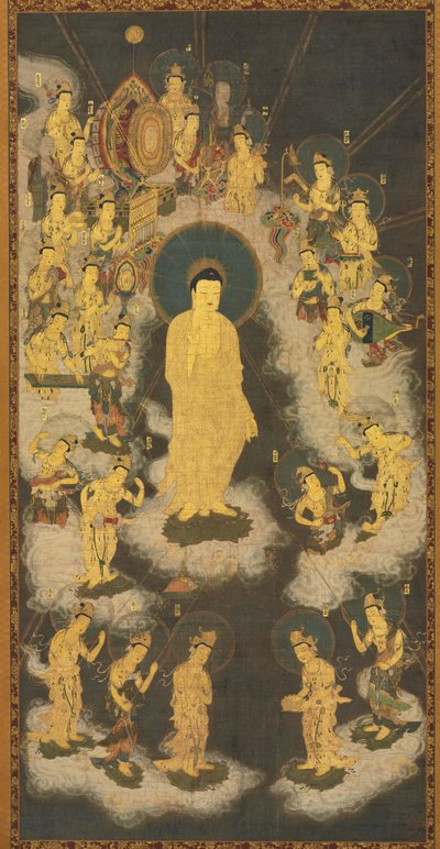 Indbydende nedstigning af Amida (Amida Raigo) af Unknown artist