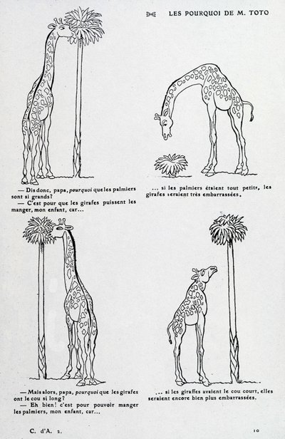 Hvorfor fra hr. Toto: Hvorfor palmetræet er så stort, og hvorfor giraffen har så lang en hals. (komedie baseret på Darwins teori) af Unknown artist