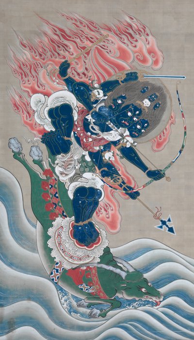 Visdomskongen af stor ærefrygtindgydende magt (Daiitoku Myōō) af Unknown artist
