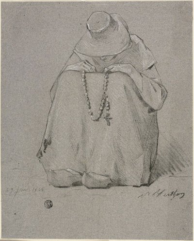 Kvinde med rosenkrans af Unknown artist