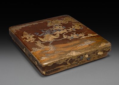 Skriveboks (Suzuribako) med Phoenix i Paulownia af Unknown artist
