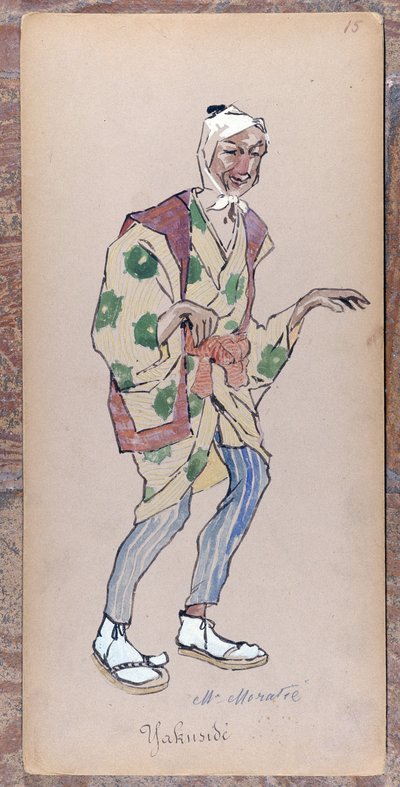 Yakuside-kostume til skabelsen af Madame Butterfly af Giacomo Puccini i 1904. Samling af Museo della Scala i Milano. af Unknown artist