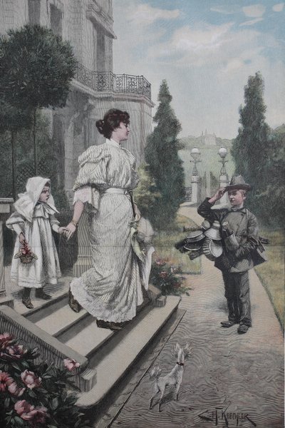 Ungdomlig kræmmer, kræmmer af Unknown artist
