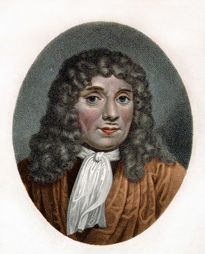 portræt af Antonie Van Leeuwenhoek eller Anton van Leeuwenhoek, eller Leeuvenhoek eller Leeuwenhoeck. Hollandsk naturforsker (1632 til 1723). 1700-tals stik. af Unknown artist