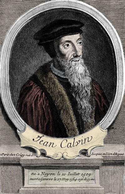 portræt af Jean Calvin (1509-1564), fransk religiøs reformator og forfatter. af Unknown artist