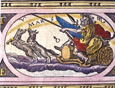 repræsentation af guden Mars 17. århundrede (gravering) af Unknown artist
