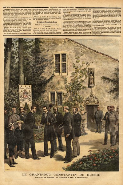 besøget af Konstantin Nicolaevich Romanov (1827-1892) storhertug af Rusland og fætter til zar Alexander III (1845-1894), i Jeanne d