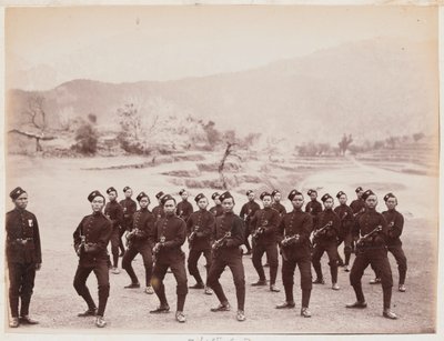 En afdeling af 4. Gurkha (riffel) regiment af Unknown photographer