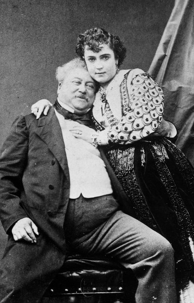 Alexandre Dumas og Adda Mellen af Unknown photographer