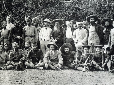 Auguste Pavie (1847-1925), bretonsk opdagelsesrejsende og den fransk-engelske mission i Upper Mekong i 1895. af Unknown photographer